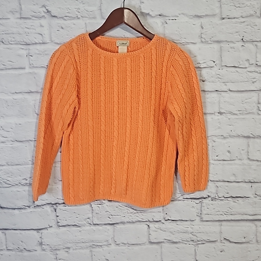 LL Bean cable knit sweater